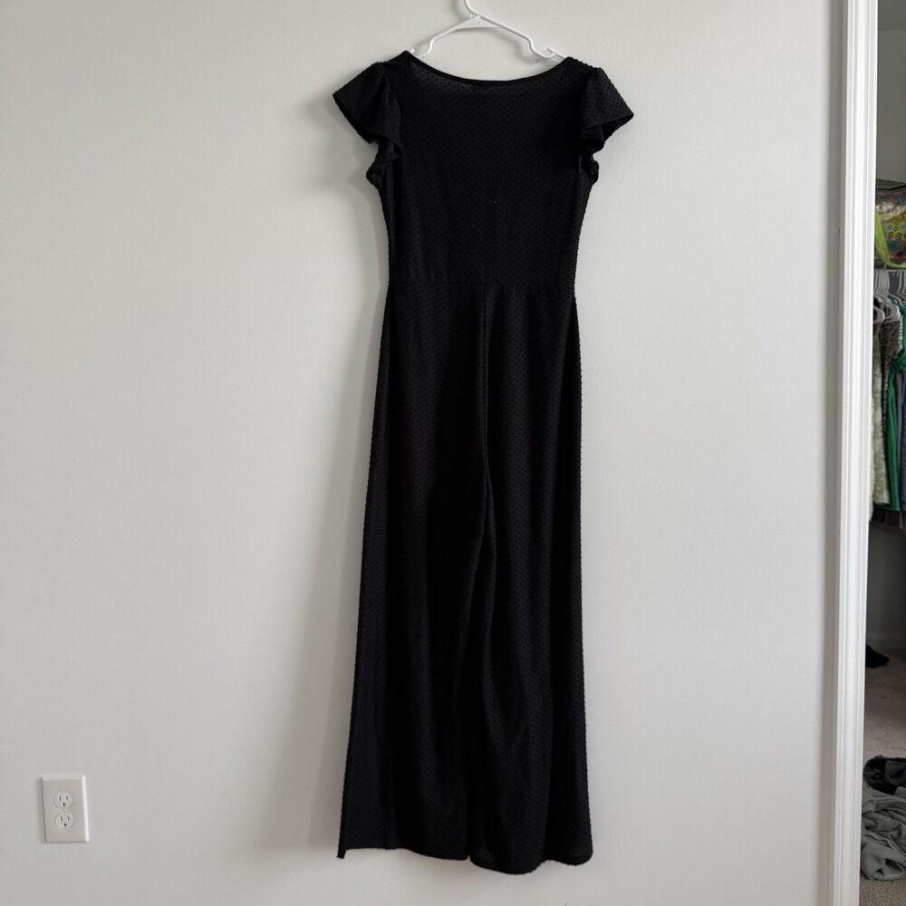 Rolla Coster Black Lightweight Jumpsuit Summer Minimalist Classic Stretch Medium - Picture 4 of 9